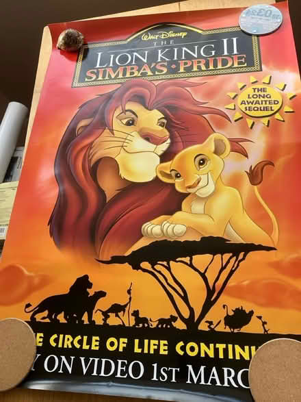 Photo of free Lion King poster (Parkstone, Poole. BH14.) #1
