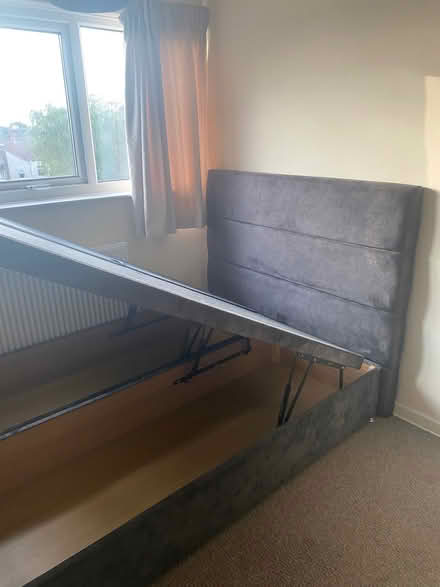 Photo of free Queen size storage divan bed & headboard (Sprowston NR3) #1