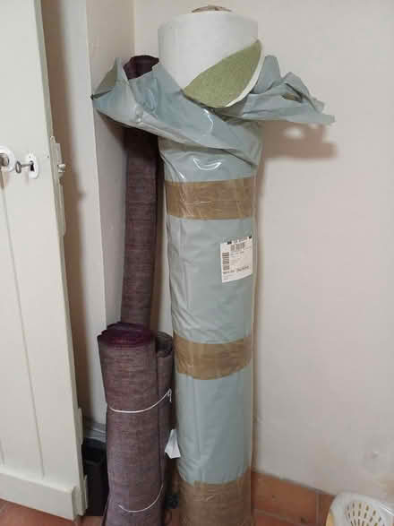 Photo of free Roll of green upholstery fabric (Malvern WR14 2DF) #1