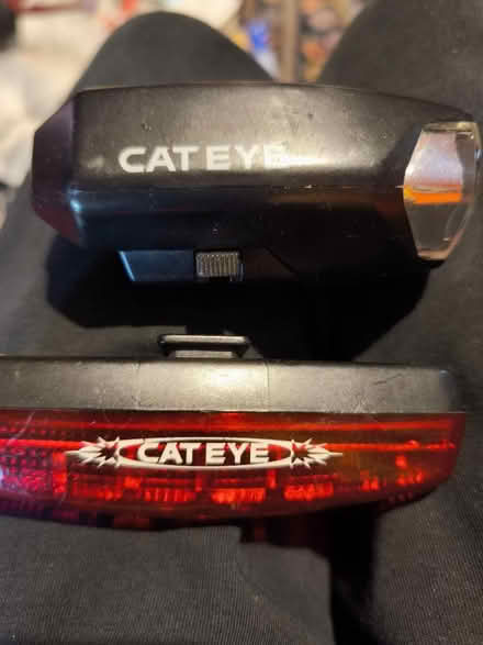 Photo of free Cat Eye front & rear bike lights, no brackets. (Church RG2) #1