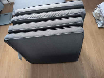Photo of free Cushions for square garden table with fire labels (Eastbourne DL1) #1