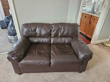 Photo of free Leather 2 seater sofa (Little Common TN39) #1