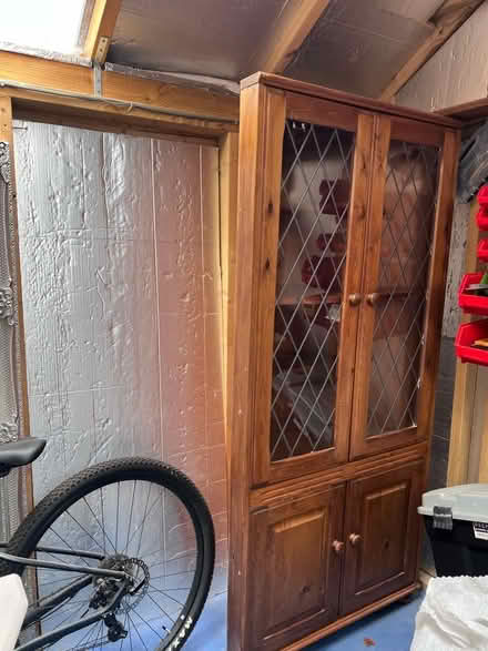 Photo of free Corner wooden glass display unit (Rhayader LD6) #1