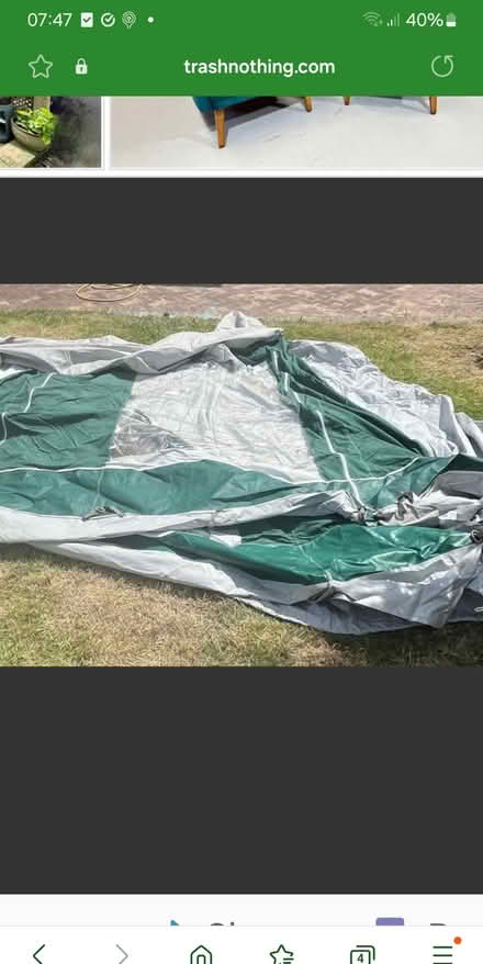 Photo of free Caravan awning and poles (CF5 Culverhouse cross) #1