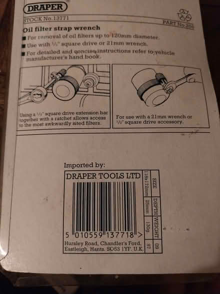 Photo of free Oil filter strap wrench (Fairfield Park) #1