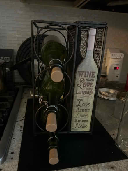 Photo of free Three bottle of wine rack (Wood-Ridge) #1