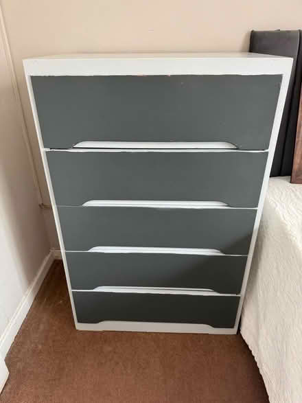 Photo of free Painted chest of drawers - 5 drawers (Kingsway CB4) #1