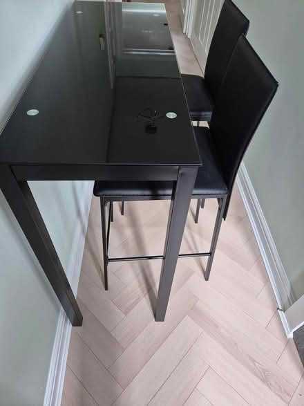 Photo of free Glass topped breakfast bar table (Stoke On Trent ST6 8GE) #1