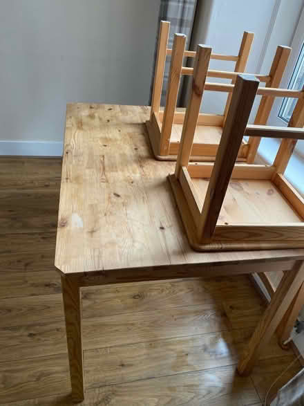 Photo of free Wooden table and two chairs (AB11) #1