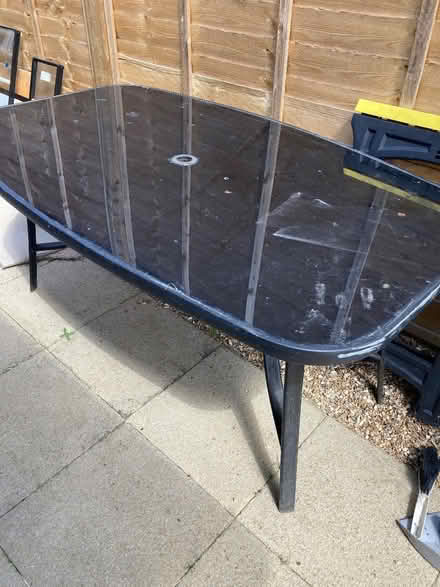 Photo of free Double mattress & glass top garden table (Top Amersham HP6) #1