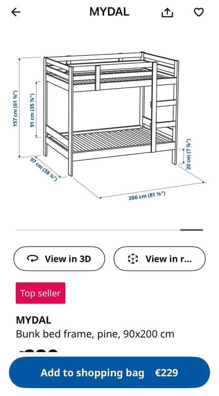 Photo of free Bunkbed, 2 mattresses (Monkstown) #3