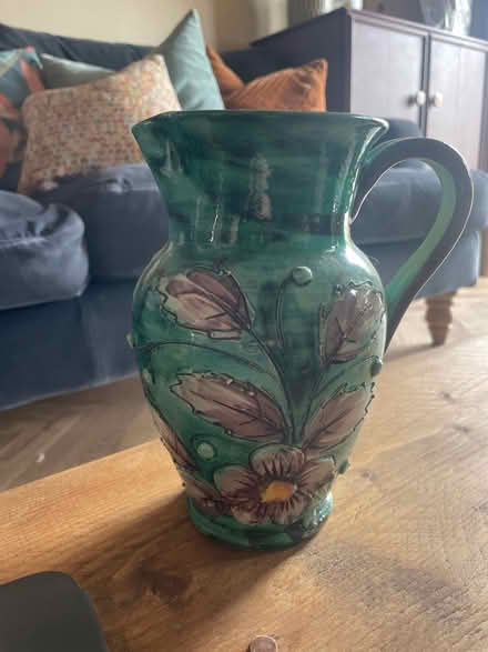 Photo of free Green painted jug / vase (Barford NR9) #1