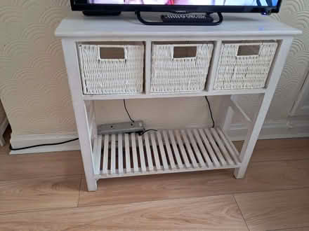 Photo of free White wood console table (Old Swan L13) #1