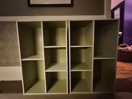 Photo of free Two white and green bookcases (Altrincham WA15) #2