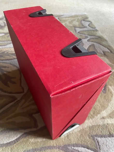 Photo of free X8 red cardboard box files for magazines, collections etc. (London Rd, HW HP11) #2