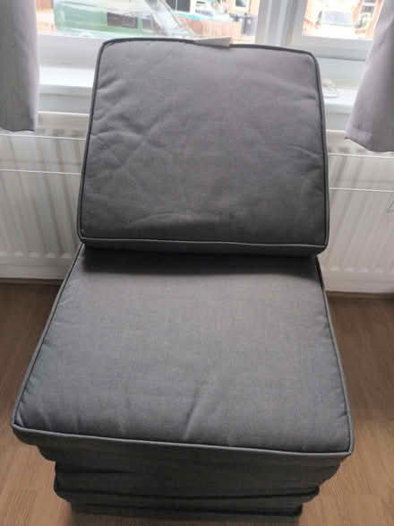 Photo of free Cushions for square garden table with fire labels (Eastbourne DL1) #2