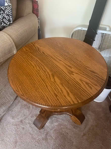 Photo of free 2 23” diameter side tables (Carol stream) #1