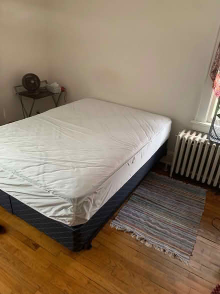 Photo of free full size bed mattress & bedframe (New Paltz) #1
