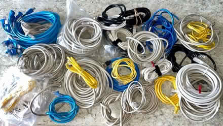 Photo of free Network Cat5 cables all lengths (Welling DA16) #1