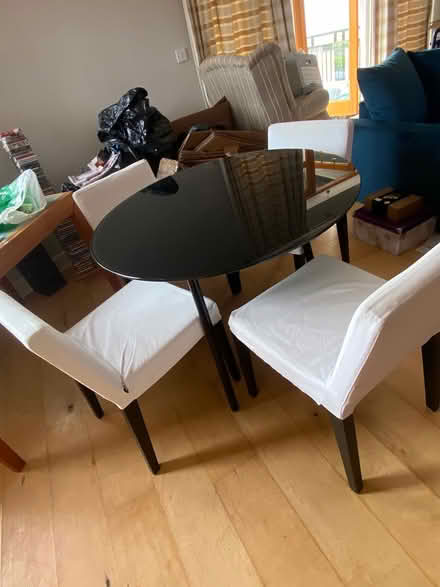 Photo of free Glass table and 4 chairs (Castleknock) #1