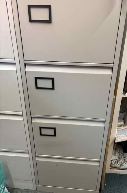 Photo of free Metal filing cabinet,4 drawers, key (Poynton SK12) #1