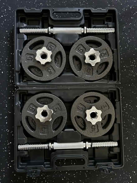 Photo of free 20 lb ea dumbbell set (Newport Beach CA) #2