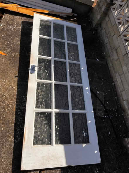 Photo of free Internal solid wood door with glass panes (Spondon DE21) #1