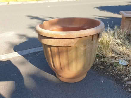 Photo of free Round, brown plastic pots. (Kenn Road BS21) #1