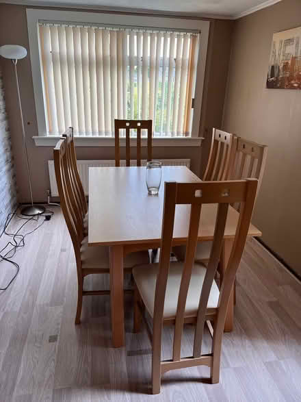 Photo of free Dining table and 6 chairs (Paisley PA2) #2