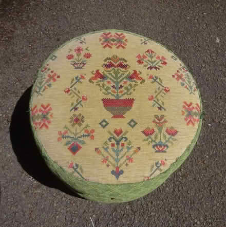 Photo of free Fabric Pouffe Footstool. Approx. 1'6" diam (Royal Wootton Bassett SN4) #3