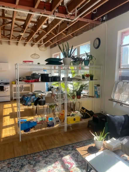 Photo of free White, metal, wire-rack shelves (Downtown Frederick) #2