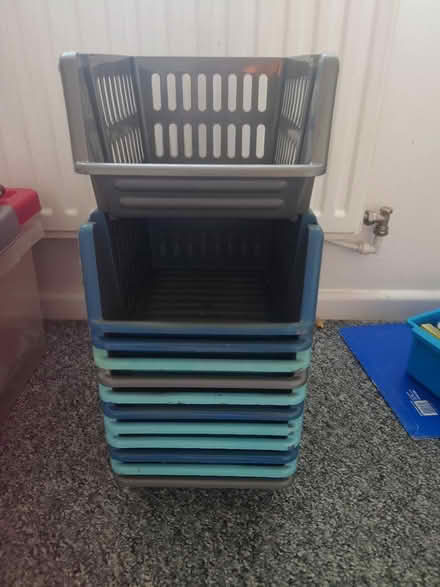 Photo of free Stacking plastic baskets (Rushden NN8) #1