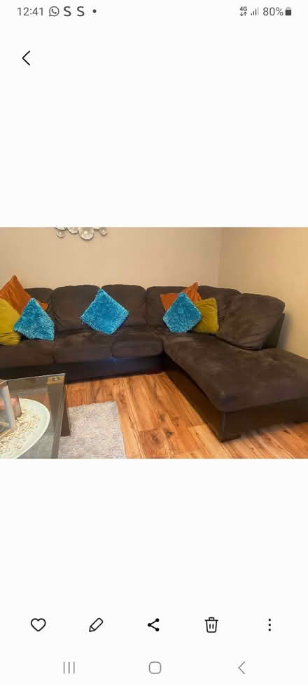 Photo of free L couch and single chair (Ballyvolane) #1