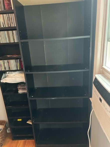 Photo of free Black bookcase (New Rochelle) #1