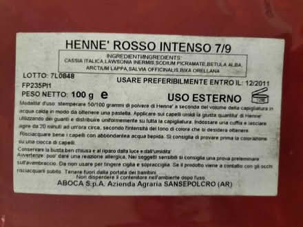 Photo of free Natural henna - Intense Red - new (Belfast BT11) #2