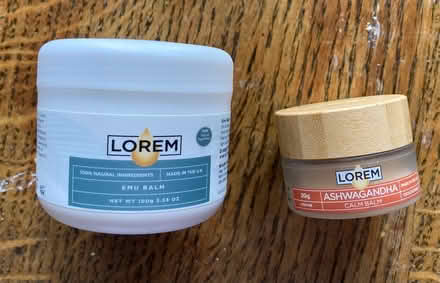 Photo of free Lorem Ashwagandha Calm Balm and Lorem Emu Balm (Bohemia TN34) #1