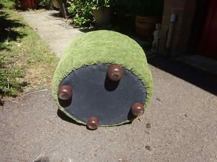 Photo of free Fabric Pouffe Footstool. Approx. 1'6" diam (Royal Wootton Bassett SN4) #2