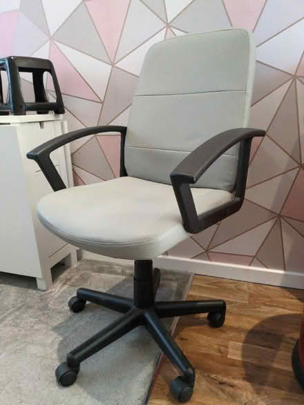 Photo of free Office chair - grey faux leather (Winstanley, WN3) #1
