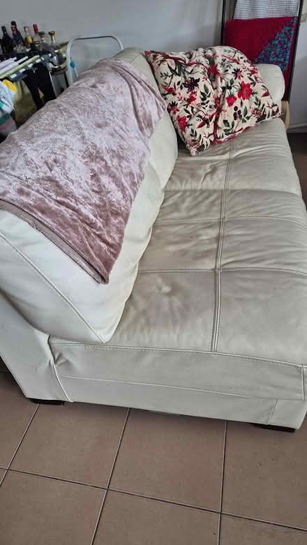 Photo of free 2 seater leather couch (sydenham) #2
