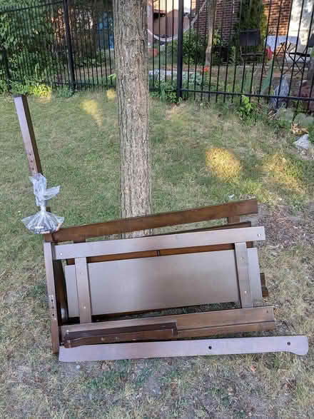 Photo of free Oak Twin Bed frame+boards (East York) #1