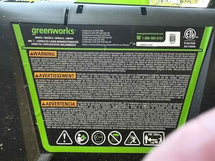 Photo of free Cordless 20" Lawn Mower (Pines on the Severn) #2