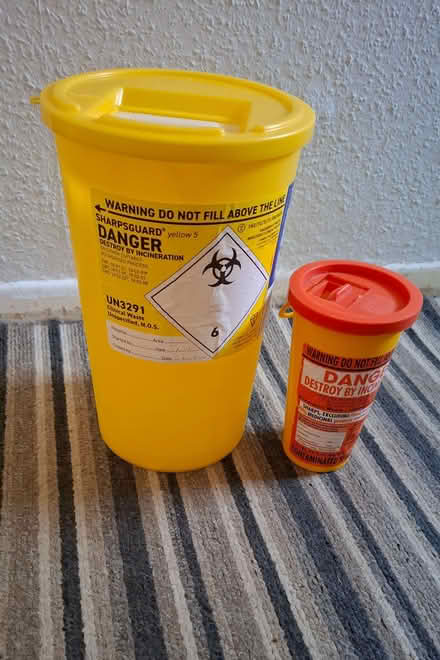 Photo of free Yellow sharps bins (Liss GU33) #1
