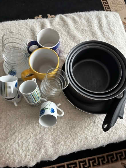 Photo of free Pans set and Cups (Blakelaw, NE5) #1