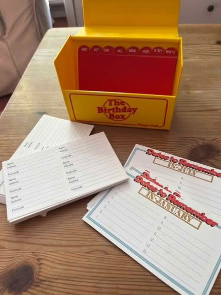 Photo of free Retro address & birthday records/dividers (Sonning RG4) #1
