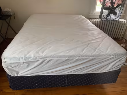 Photo of free full size bed mattress & bedframe (New Paltz) #2