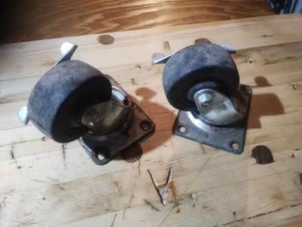 Photo of free 2x Heavy duty Castor Wheels (Dunkeswell) #1