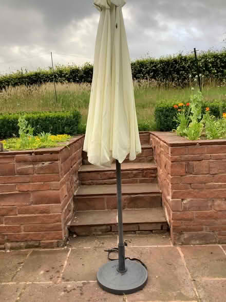 Photo of free Garden parasol and base (Edenhall CA11) #1