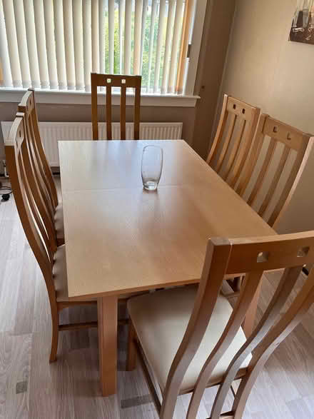 Photo of free Dining table and 6 chairs (Paisley PA2) #1