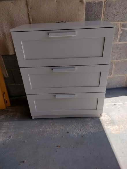 Photo of free Chest of drawers and bedside table (S11 High Storrs) #1
