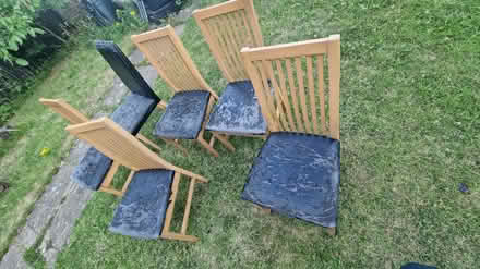Photo of free 6x chairs, seats need new fabric (BD7) #2